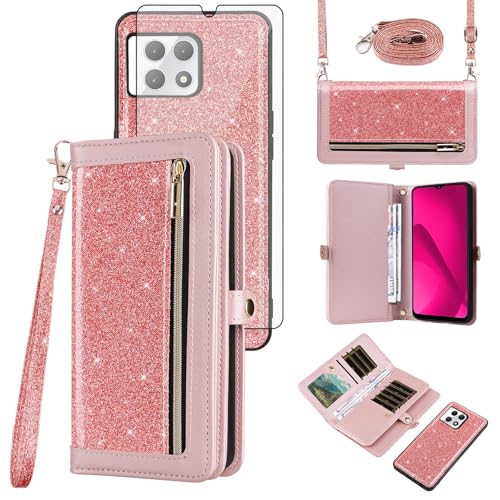 Housse T-Mobile Revvl 7 5G fermeture éclair et verre protection Revel Tmo