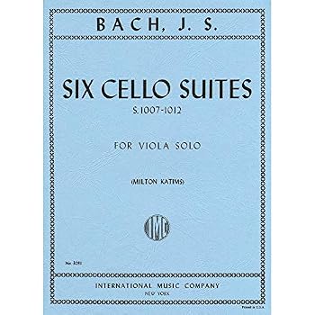 Sheet music Bach, J.S. - 6 Cello Suites, BWV 1007-1012 - Viola solo - by Milton Katims - International Book