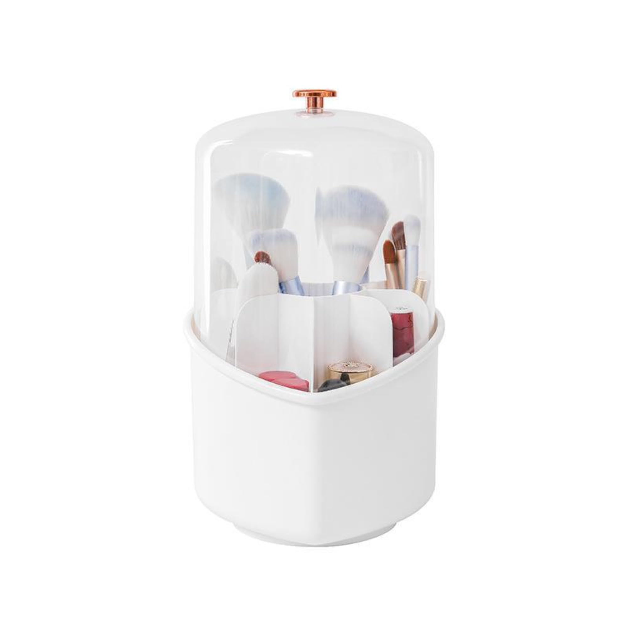 Bewinner Rotating Makeup Organizer with 8Pcs Makeup Brushes Kit