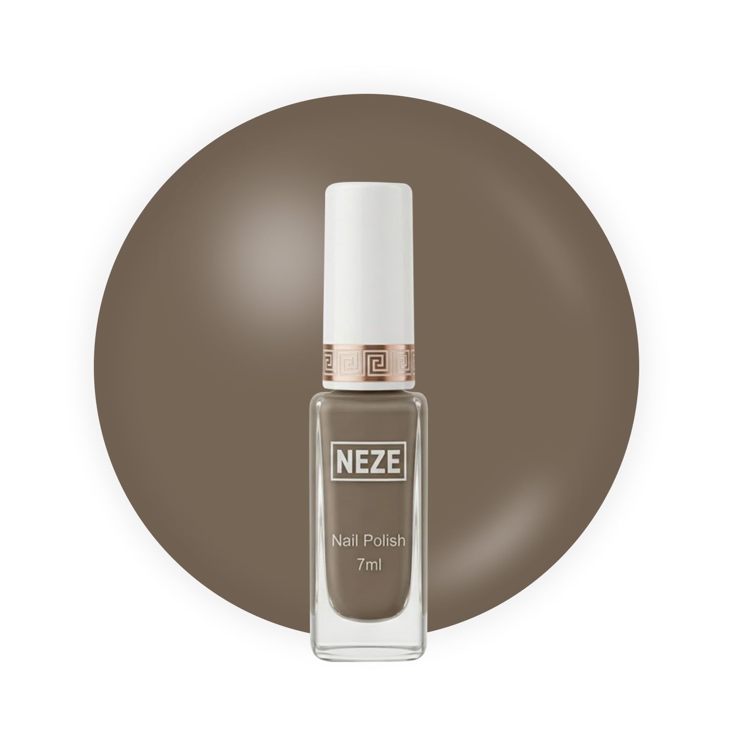 NEZE Nail Polish, 7ml, Taupe Brown | Matte Finish, Compact Bottle, Neutral Shade, Rose Gold Accent, Everyday Wear-image-5
