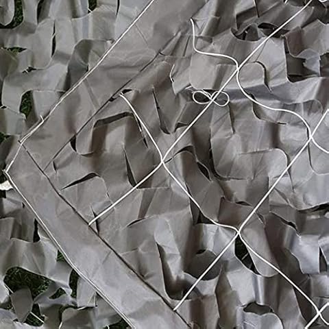 Pxzybd Military Camouflage Net 2m 3m 4m 5m 6m 7m 8m 9m,Shade Net,Gray Reinforced Camo Netting,Camping,Hunting,Theme Party Decoration,Sunscreen Camouflage Netting,Car Cover,Grey-4x6m(13.1 * 19.7ft) Cover
