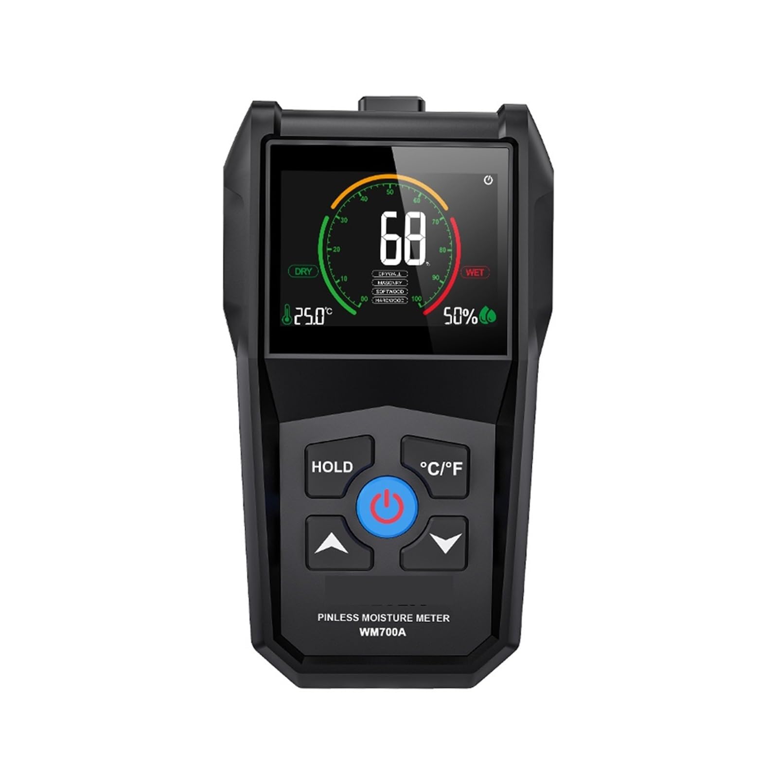 Full Angle Inverted Moisture Detector Wood Moisture Meter Temperature Humidity Detection Home Moisture Detector