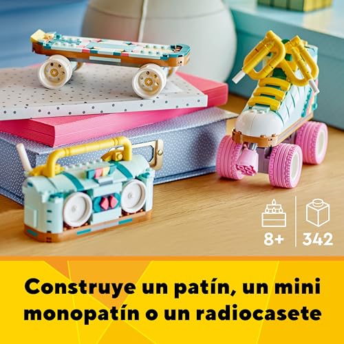 Miniatura 2 de Lego Creator 3 en 1 Patín Retro de Juguete Convertible en Mini Monopatín o Radiocasete - Regalo Creativo para Niñas y Niños Skaters de 8+ Años 31148