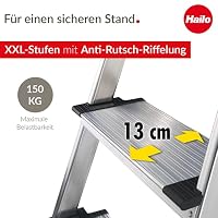 Hailo L75 ComfortLine Alu-Stehleiter mit 4 XXL-Stufen, bis 150 kg – Ansicht 2