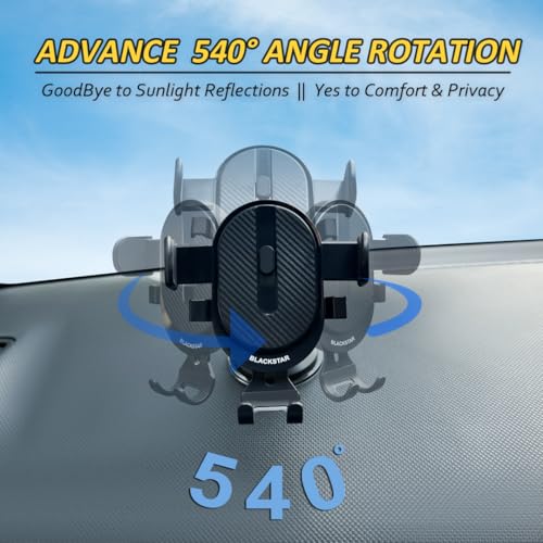 Image of Blackstar A1-MAX Adjustable Rotation-Enabled Car Mobile Phone Holder for Car Dashboard /Windshield - Compatible with All Mobiles