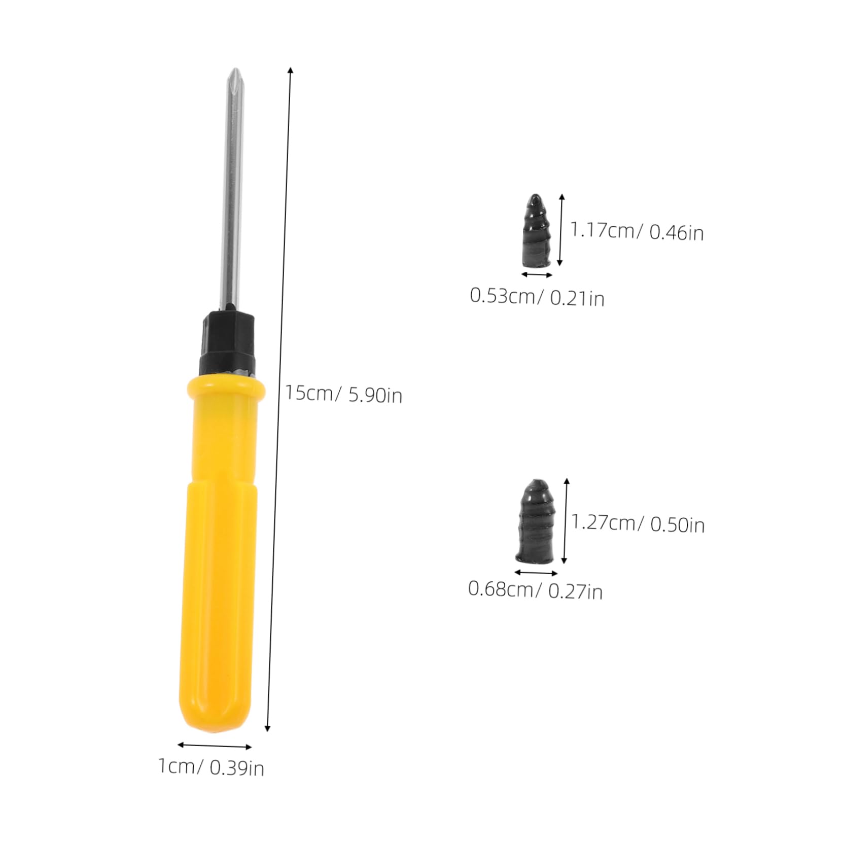 Unomor Tire Repair Kit Car Tire Repair Tool Rubber Screw Nails 10 Large 10 Small Quick Fix for Punctures Easy to Use