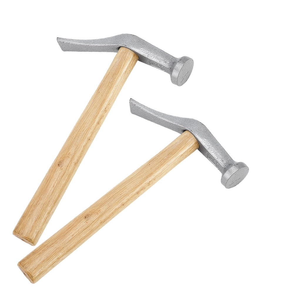 PH PandaHall 2 Stück Schuhreparaturhammer Werkzeug Mit Holzgriff Für Lederhandwerk Schuhreparaturwerkzeug Schusterhammer Für Schuhmacherarbeiten Und Reparaturprojekte