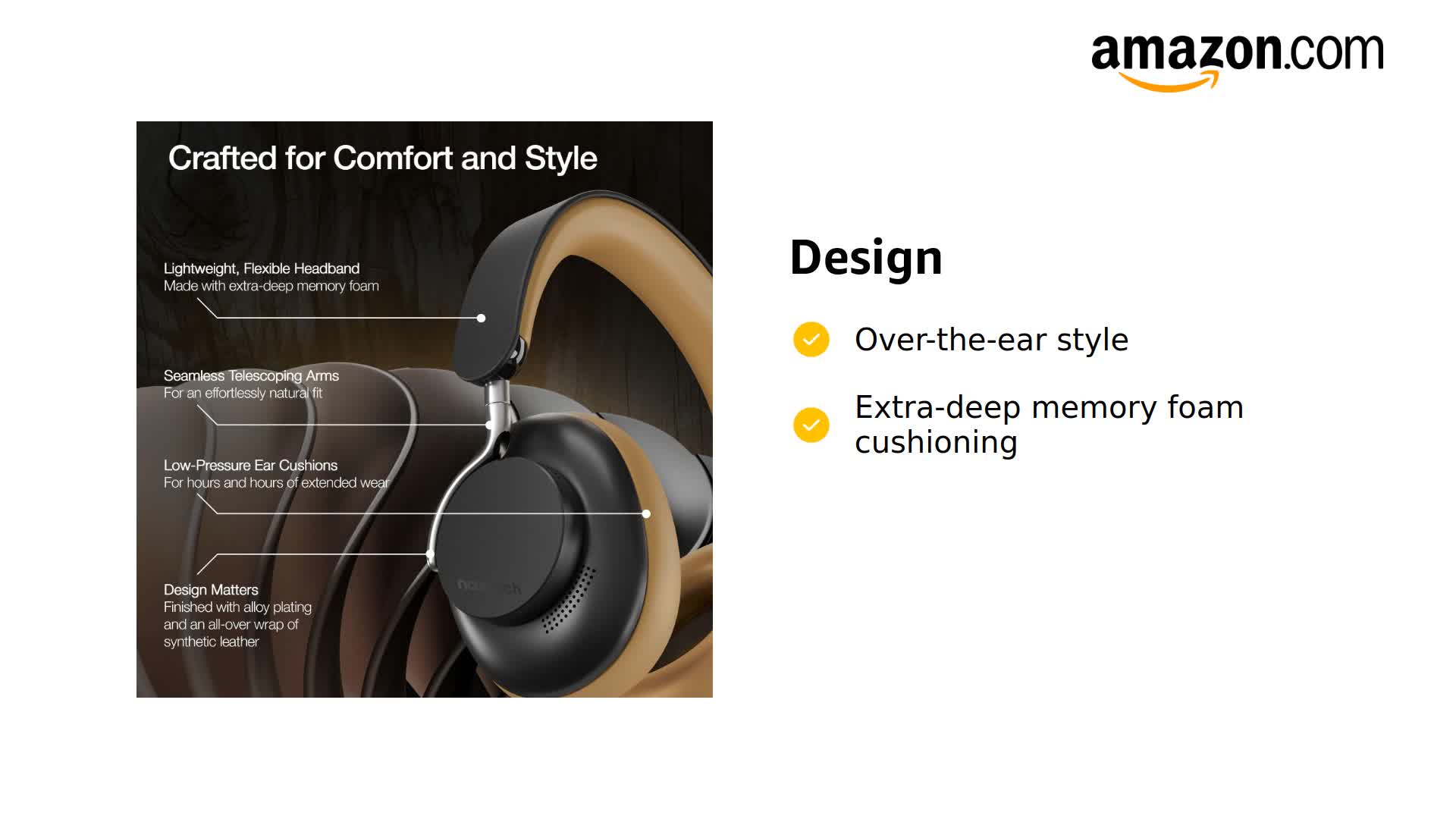 Amazon.com: Naztech Aura 360 - Vintage 24HR+ Talk Time w/ANC Over