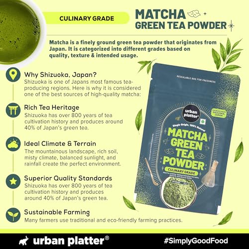 Image of Urban Platter Japanese Culinary-grade Matcha Green Tea Powder, 20g (Sourced from Shizuoka, Japan | Stone-Ground | Antioxidant-rich)