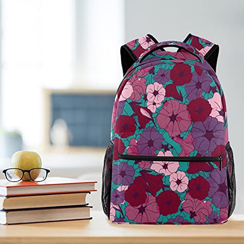 Sac à dos multiusage bleu marine à motif feuilles multicolore 10'' mixte