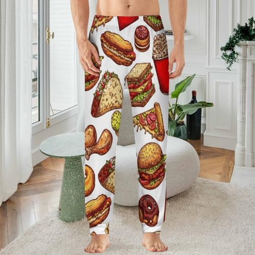 Men Lounge Pants Trouser Sleepwear Pajama Pants with Pockets (S-6XL)2