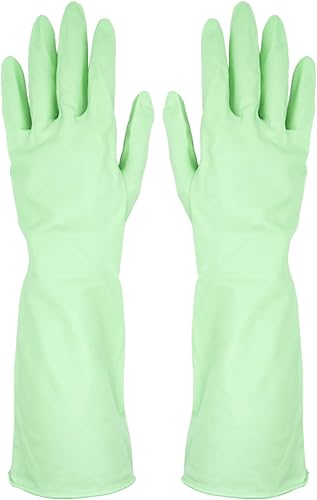 Guantes de limpieza reutilizables Guantes de lavado de platos de PVC para limpieza Blanqueamiento Guantes domésticos resistentes al agua D2-XJST