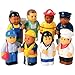 Constructive Playthings Set of Eight 3" H. Vinyl Community Workers Figures for Ages 3 Years and Up