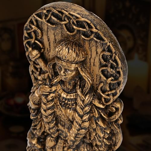 Estatua Freya Diosa Nórdica Figura Decorativa de Resina miniatura 4
