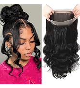 Zhengshuo 360 Lace Frontal Human Hair With Baby Hair - Body Wave Transparent HD Frontal Closure, ...