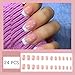24pcs Square Press-On Nails Short Cute White French False Nails Pearl Love Heart French Glossy Design Acrylic Artificial Nails for Women