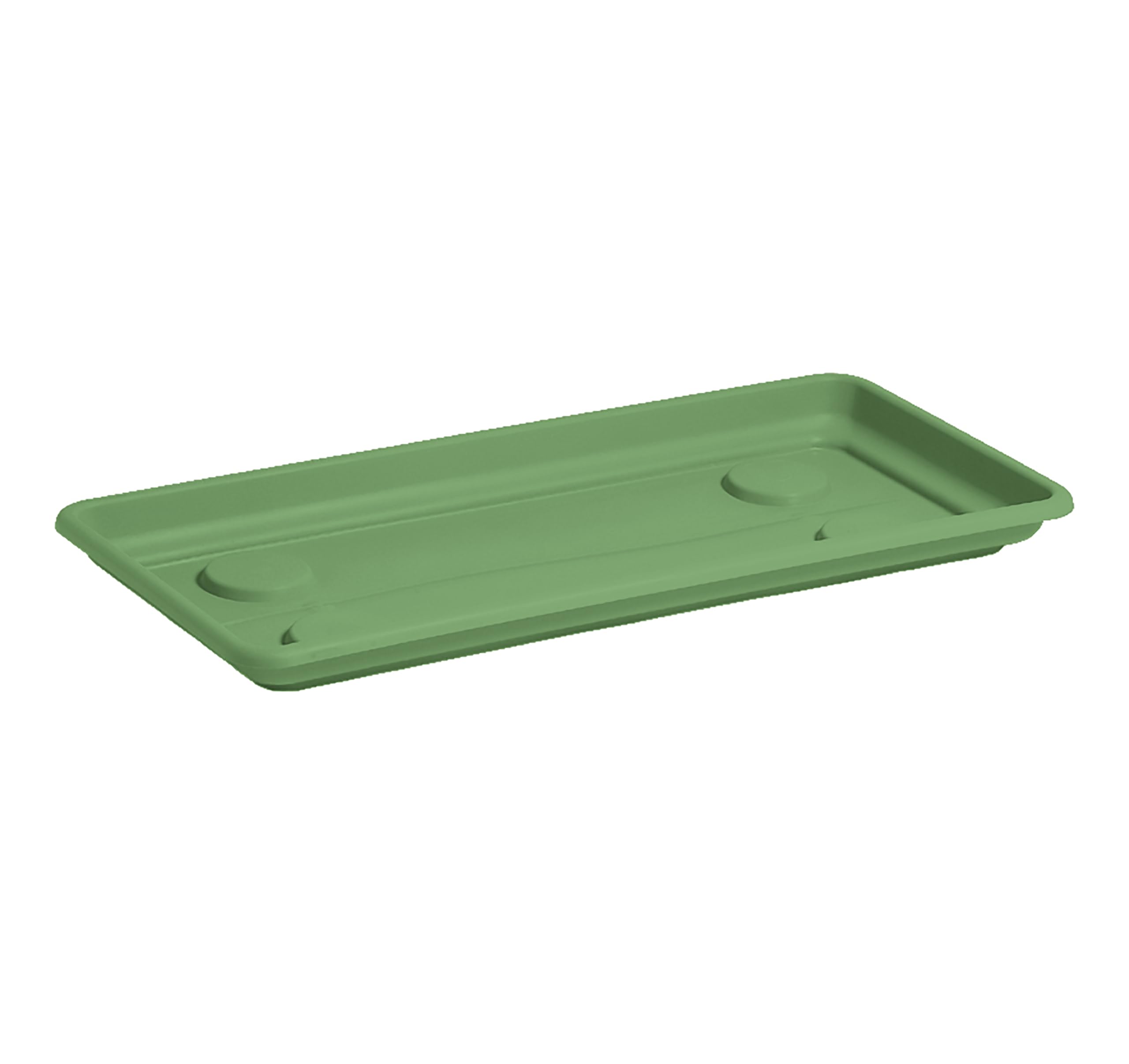 Nicoli vaso fioriera da esterno in polipropilene, con sottovaso, per piante o fiori, vaso rettangolare per balcone, giardino, terrazzo (Verde, 80 cm con carrello)