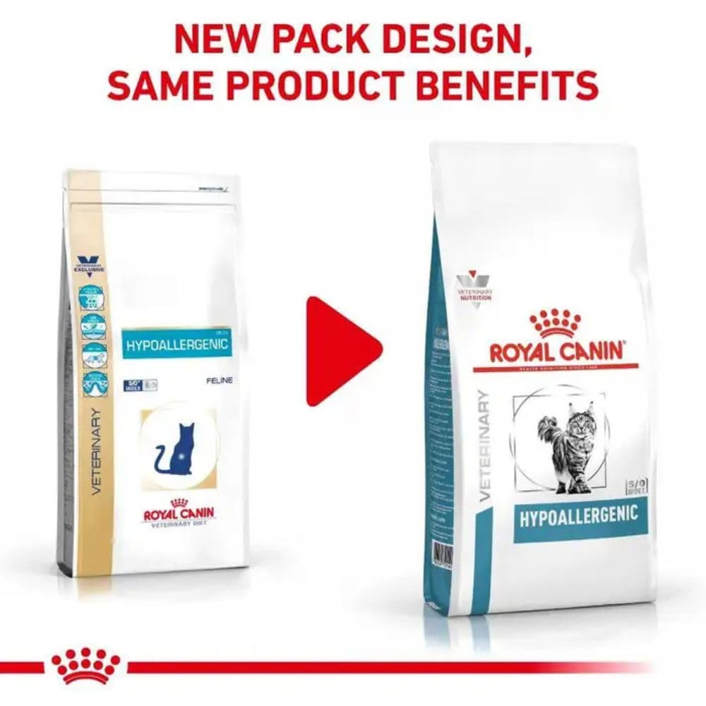 Royal Canin Veterinary Diet Hypoallergenic Alimento Ceco para Gatos con Intolerancias Alimenticias, 4.5 kg