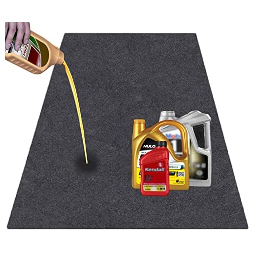 36x60 Inches Garage Floor Mat Rubber Backing Layer Waterproof Oil Drain Pan Absorb Liquid Garage Mat for Under Car Protects Floor Washable and Reusable Motorcycle Mat
