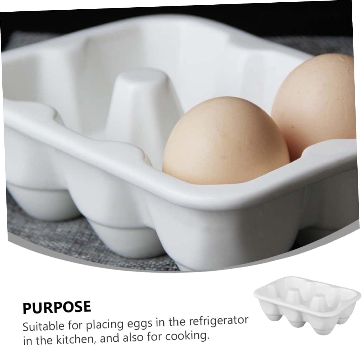 Creative Ceramic Compartment Egg Storage Container for Refrigerator Stylish Kitchen Organizer Safe and Easy to Clean Porcelain Egg Holder for Fresh Egg Storage