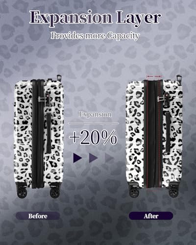 Image of Luggage Set With Spinner Wheels, Carry On Suitcase with TSA Lock, Expandable Checked Suitcase for Women