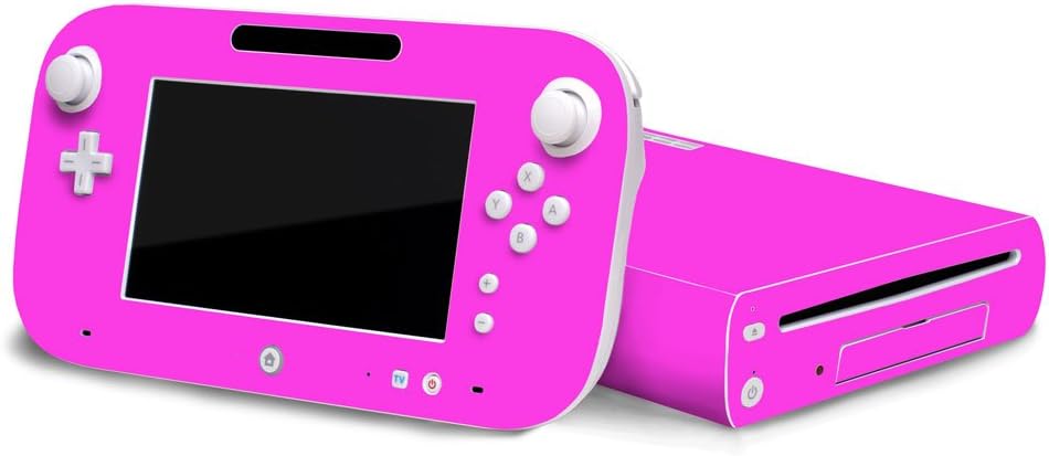 Party Pink Vinyl Decal Faceplate Mod Skin Kit by System Skins - Compatible with Nintendo Wii U Console