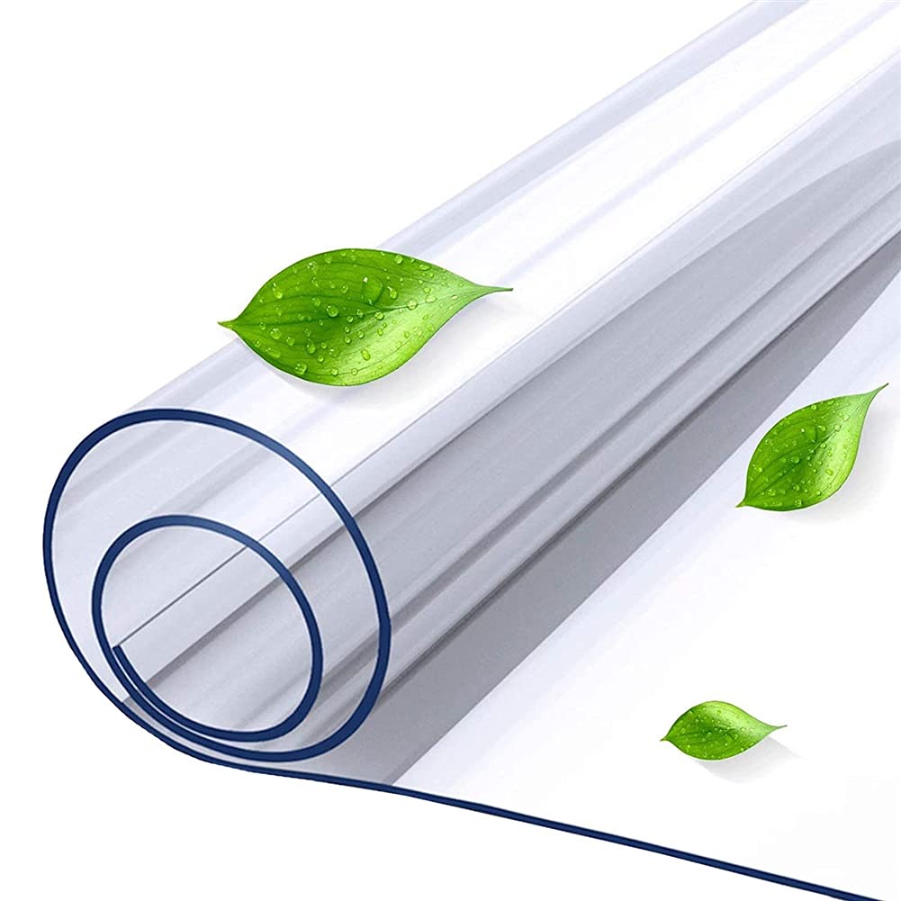 Transparenter Vinyl-Teppichläufer, rutschfest, wasserdicht, Bodenmatten für Hartholzböden, Teppichschoner in 80 cm, 100 cm, 120 cm, 140 cm, ideal für Zuhause und Büro