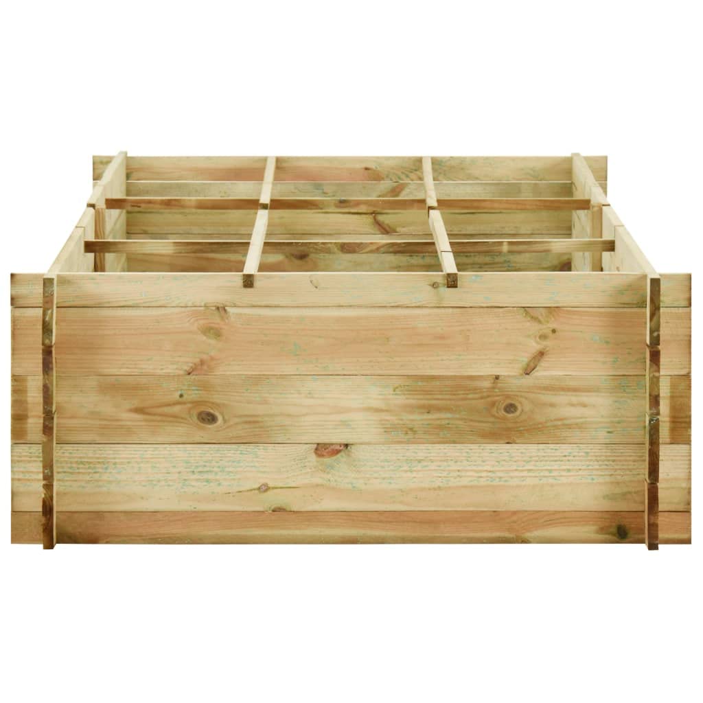 vidaXL Jardinera de Huerto Madera de Pino Plantador Sembradora Macetero