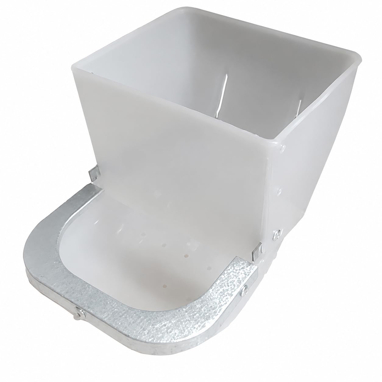 Generic Mangiatoia Industriale per Animali da Cortile con Base Larga E Design Stabile in Plastica Durevole per Uso Professionale, 13 cm