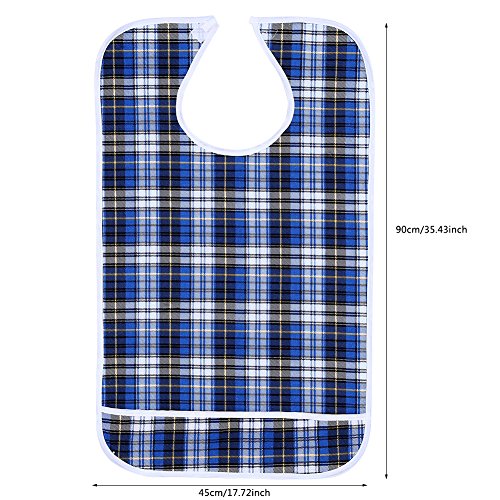 ViaGasaFamido Waterproof Adult Bibs,Reusable Washable Stain Resistant Clothing Protector for Limited Mobility the Elderly - Image 4