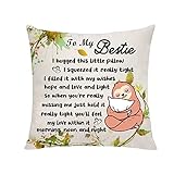 VAVSU Besties Hug Cushion Covers Throw Pillow Cover,Linen Cushion Cover Pillow Cases to Best Friends...