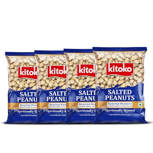 Image of Kitoko Roasted Salted Peanuts without Skin 200gm Pack of 4, Khari Sing