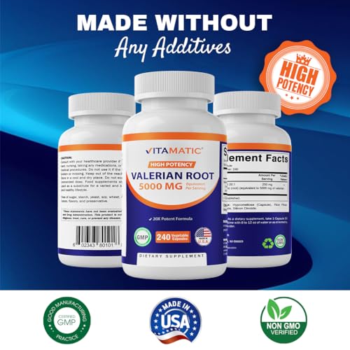 Vitamatic 602343801018 Valerian Root 5000 Mg Equivalent Per Capsule thumb #2