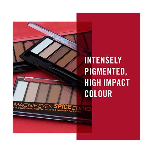 Rimmel London Magnif'Eyes Eyeshadow Palette, 12 Shades, Blendable Formula, Versatile, 005, Spice, 0.5oz