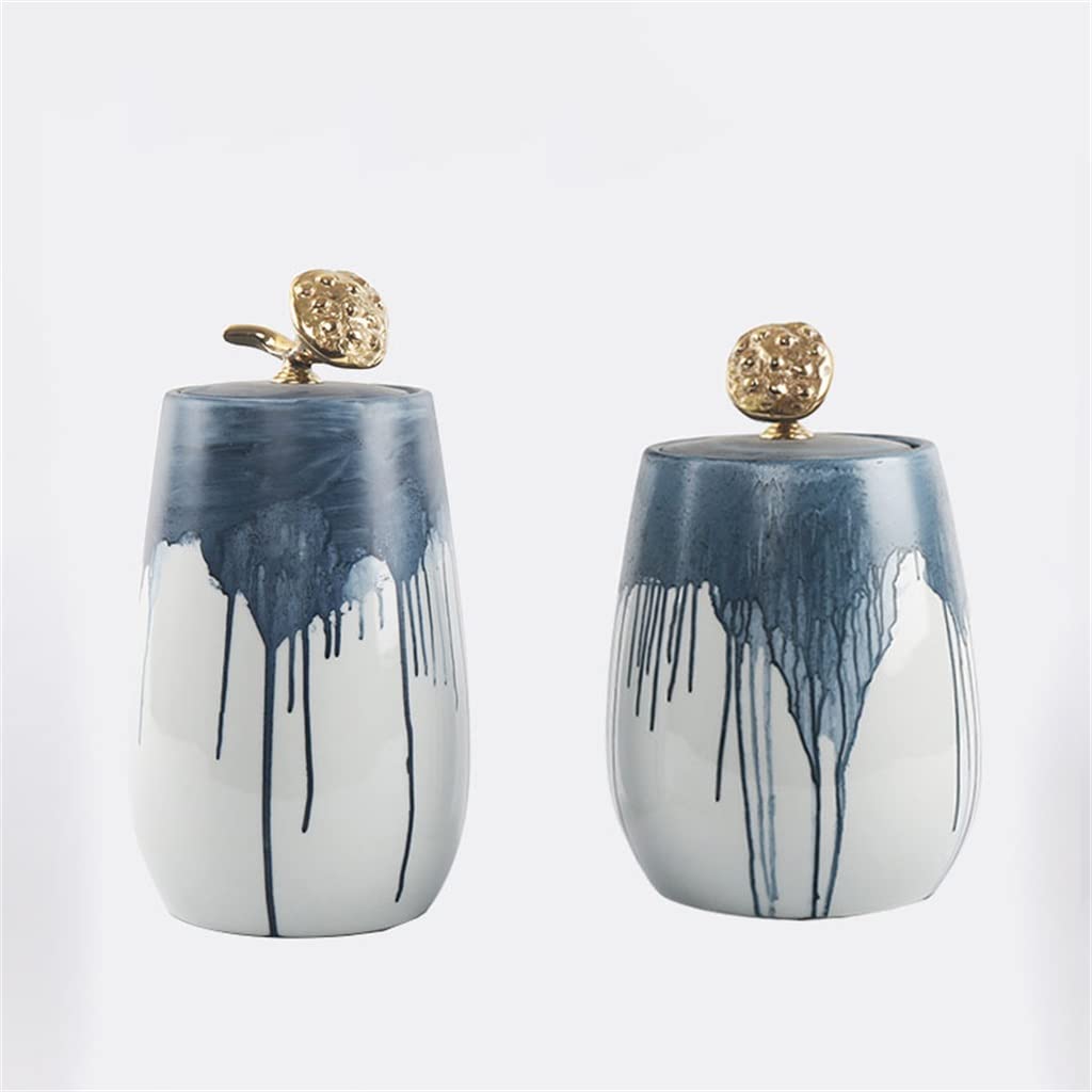 Hand-Painted Ink Ceramic Metal roof Decoration Living Room, Porch Cabinet, Study Decoration(D)