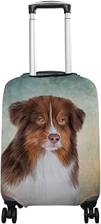 Capa de bagagem Pastor australiano serve para malas de 45,7 a 81,2 cm elastano protetor de bagagem de viagem, Multi, XL Cover(Fits 29-32 inch luggage)