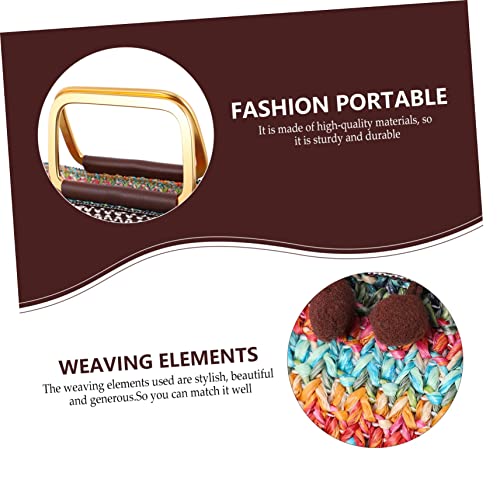 BESPORTBLE Fashionable Large-capacity Woven Straw Handbag for Portable Storage Versatile Tote for Outings Lightweight and Design for Organizing Essentials4