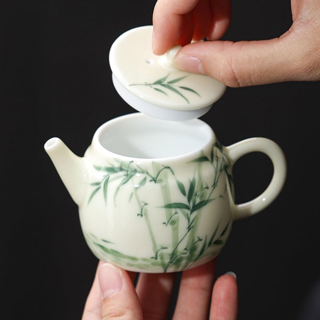 Ceramiczny czajniczek ręcznie malowany czajniczek pojedynczy ceramiczny zaparzacz do herbaty z pokrywką chiński styl herbata picie popołudniowej herbaty czajniczek dzbanek do herbaty ceramiczny