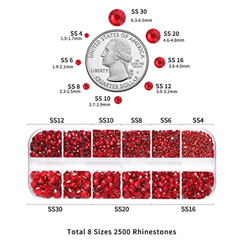 Beadsland 2500pcs Red Rhinestones - Image 4