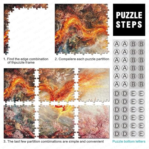 Puzzle imposible de 1000 piezas Fénix Puzzles para adultos, desafío de 38x26 cm 5