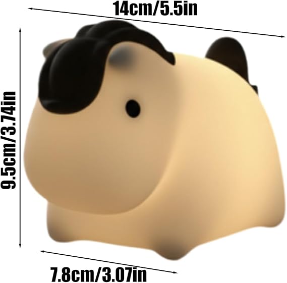 Night Lights for Kids Silicone Horse-Shaped LED Lighting | Table Animal Lamp for Bedside Kitchens Bedrooms Camping School Living Room Den Entryway