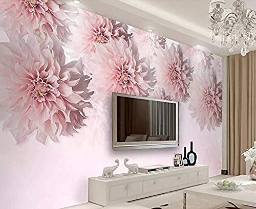 Pink Daisy Modern Simple 3D Wallpaper Mural Wall Wallpaper Wallpaper Grey Wall Sticker Border self Adhesive Brick Bathroom Silver Bedroom Borders Glitter Kitchen Steamer Rose Gold purple-430cm×300cm