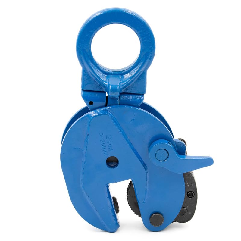 Morsetto di sollevamento verticale 1000 kg capacità di carico con occhiello girevole blu – Pinza in lamiera 1 tonnellata – Morsetto in lamiera 1t – Pinza di sollevamento verticale