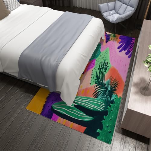 Tapis abstrait moderne 200x300cm résistant aux taches et lavable en machine