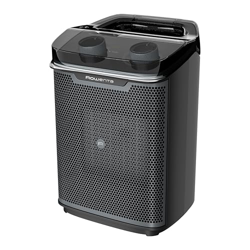Rowenta Intense Comfort Aqua Heizlüfter 2 Leistungsstufen Spritzschutz IP21 für Badezimmer geeignet kompakte Abmessungen Thermostat besonders leise Tragegriff Schwarz SO9350F0
