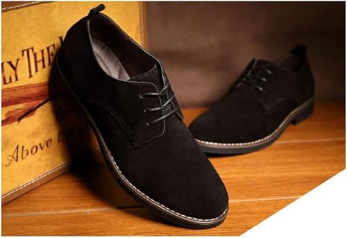 Amazon.com: Hombres Ante Oxford Zapatos de Vestir para Hombre - Negocios  Casual Zapatos |Cuero Genuino de los Hombres Casual Pisos Impermeable  Vestido Oxford Hombre Zapatos de cordones para Trabajo Masculino Mocasines,  7 :