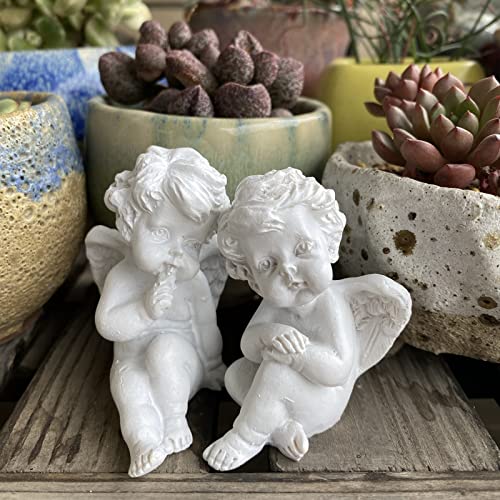 Statue d'ange en résine de qualité supérieure pour ornement extérieur durable - 4