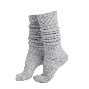 Softies Marshmallow Slouch Socks for Women Ultra Soft Plush Lounge Socks with Non Slip Grippers One Size Cozy