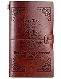 Christian Gifts Writing Leather Journal Notebook for Women, Embossed Bible Verse Journal Sketchbook, Travel Diary, Lined Planner, 7x5 Inches