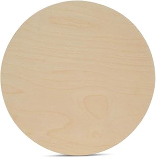 Wood Circles 17 inch, 1/4 Inch Thick, Birch Plywood Discs, Pack of 5 Unfinished Wood Circles for Crafts, Wood Rounds by Woodpeckers